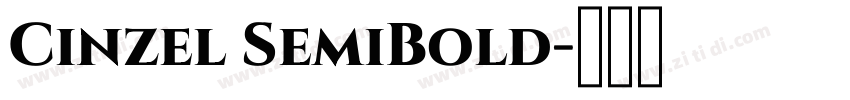 Cinzel SemiBold字体转换